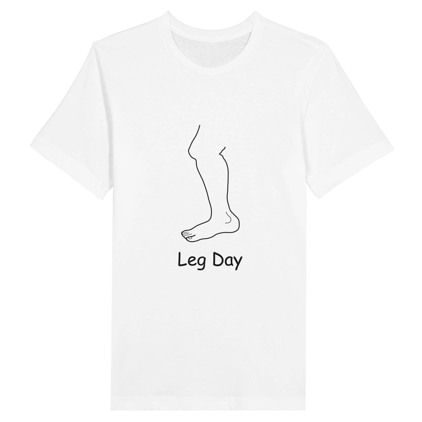 Men's Workout Top - 'Leg Day' Motivational Quote - Perfect Gym Shirt - ProfessorPrintsUK - White