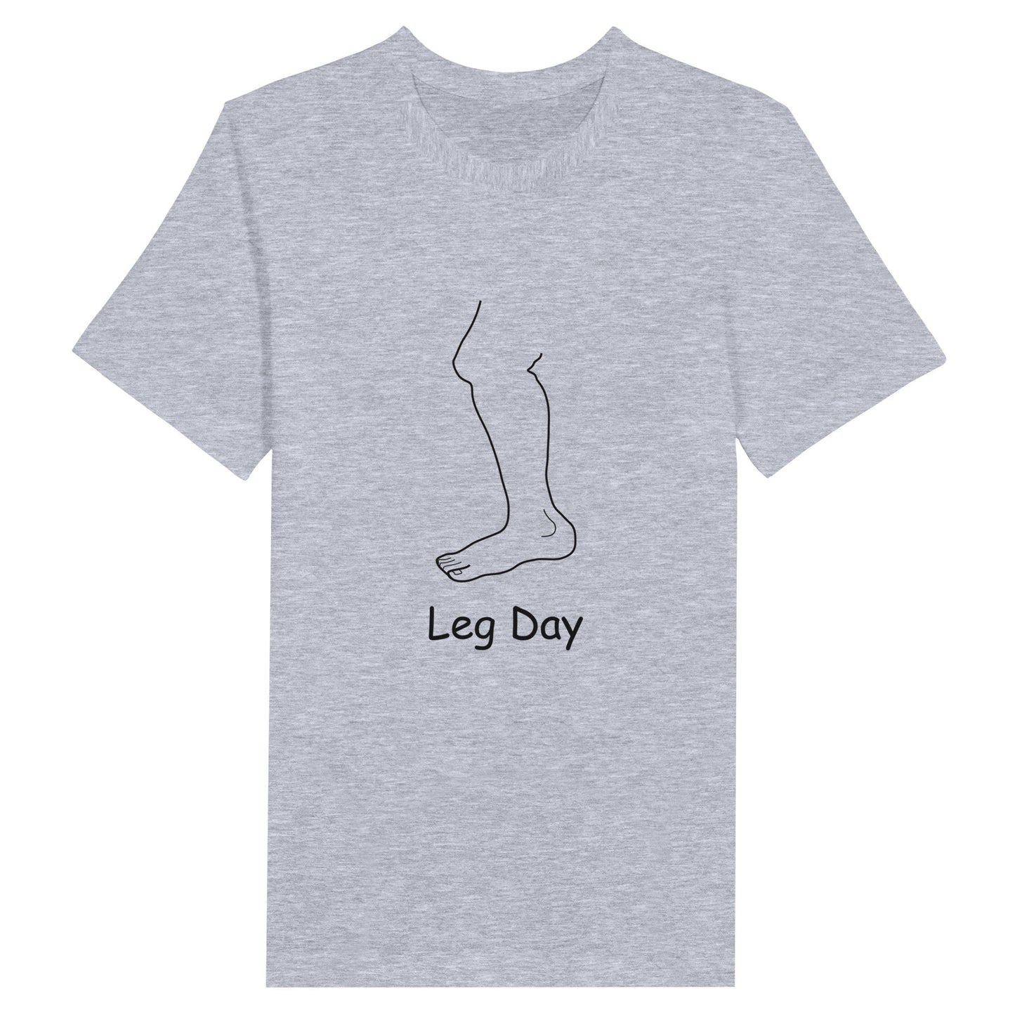 Men's Workout Top - 'Leg Day' Motivational Quote - Perfect Gym Shirt - ProfessorPrintsUK - Ash