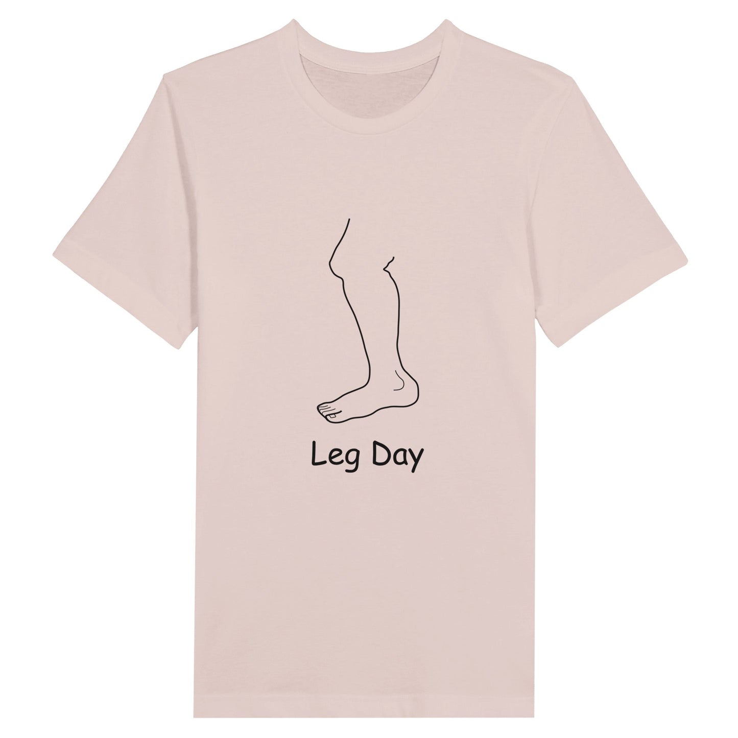 Men's Workout Top - 'Leg Day' Motivational Quote - Perfect Gym Shirt - ProfessorPrintsUK - Soft Pink