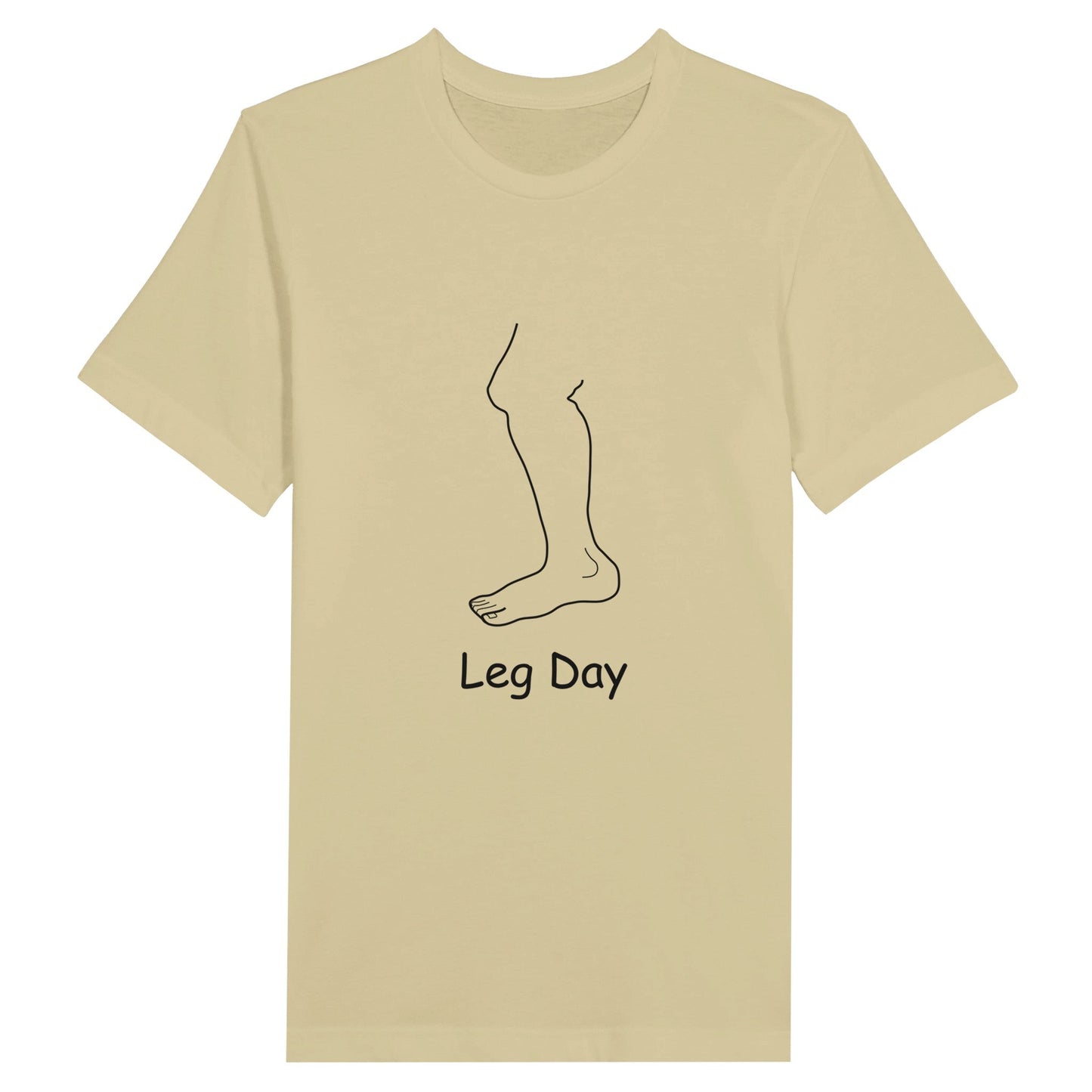 Men's Workout Top - 'Leg Day' Motivational Quote - Perfect Gym Shirt - ProfessorPrintsUK - Natural