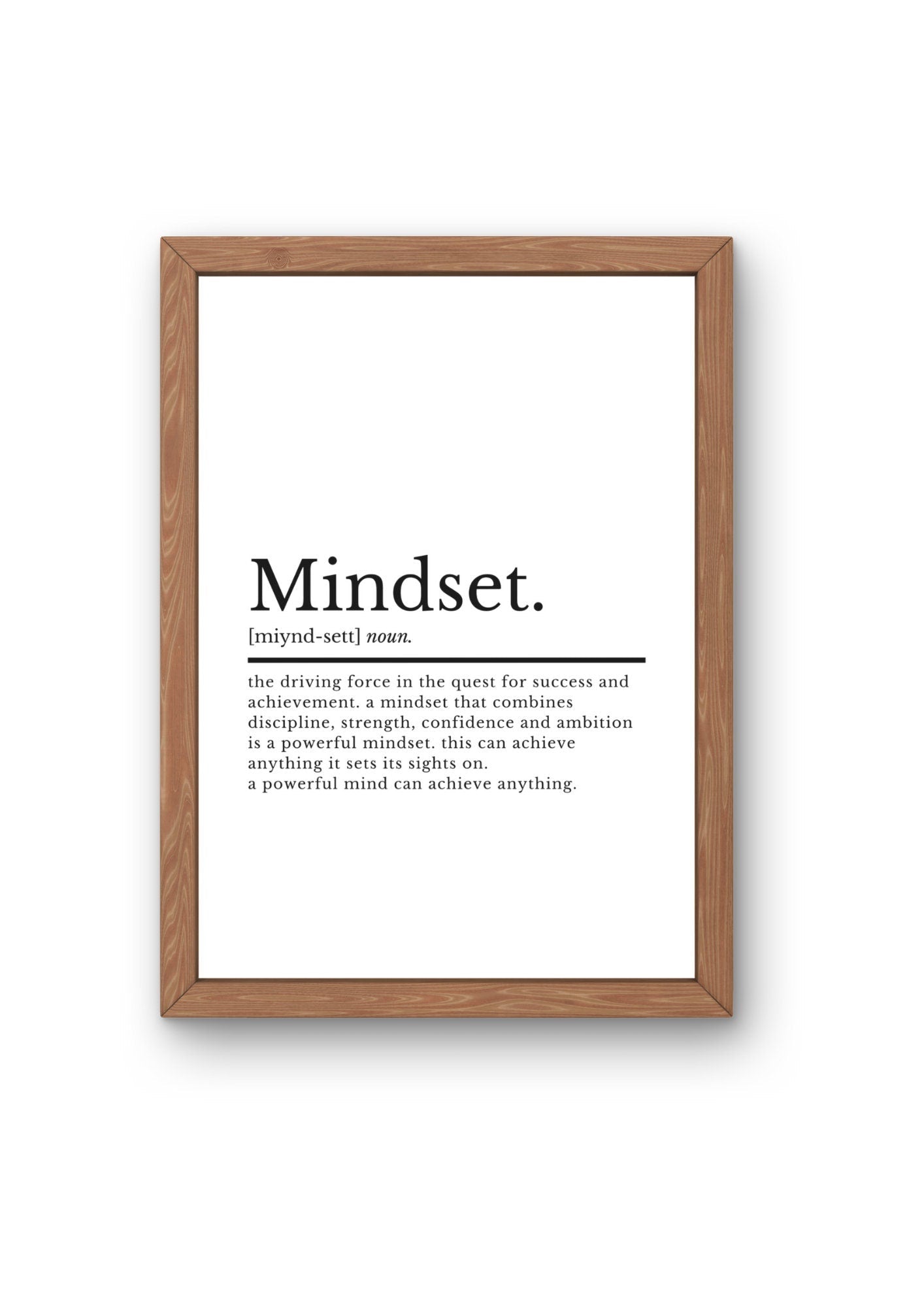 Mindset Definition Inspirational Office Wall Art Decor Print | Inspirational Quotes | Motivational Prints | Motivational Wall Decor - ProfessorPrintsUK - A2