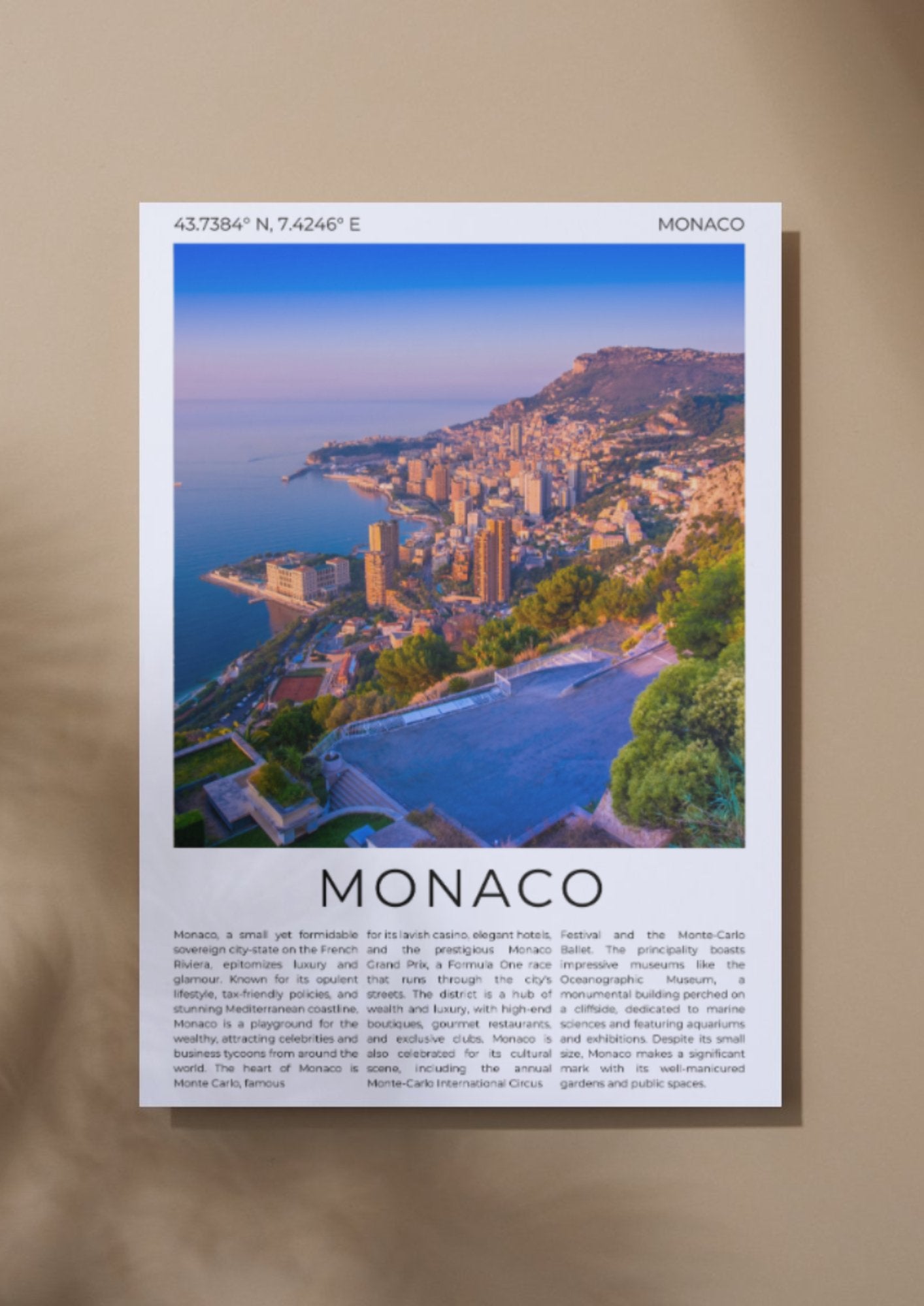 Monaco: Glamour of the Riviera - ProfessorPrintsUK - A6