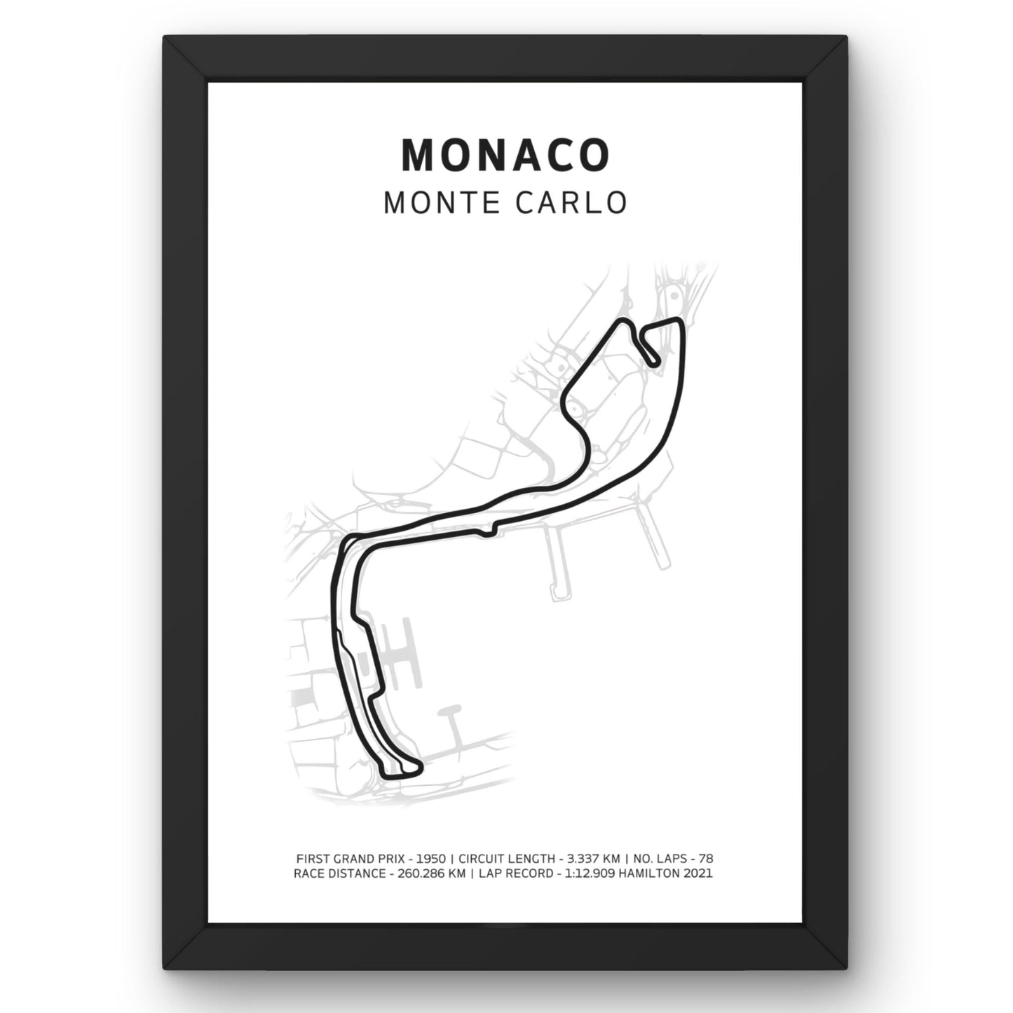 Monaco - Monte Carlo - F1 Poster - ProfessorPrintsUK - Unframed