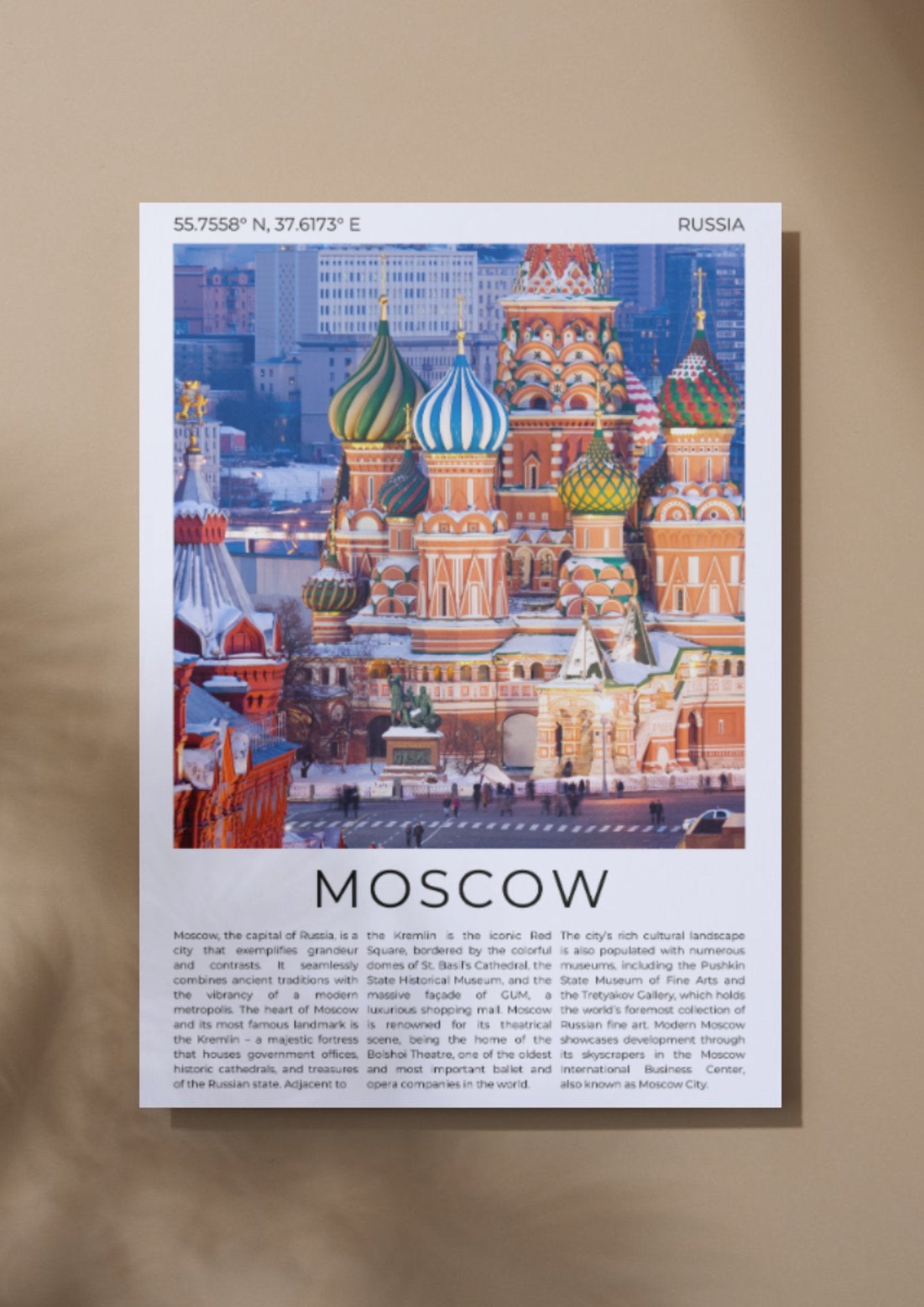 Moscow: Heart of Russia - ProfessorPrintsUK - A6