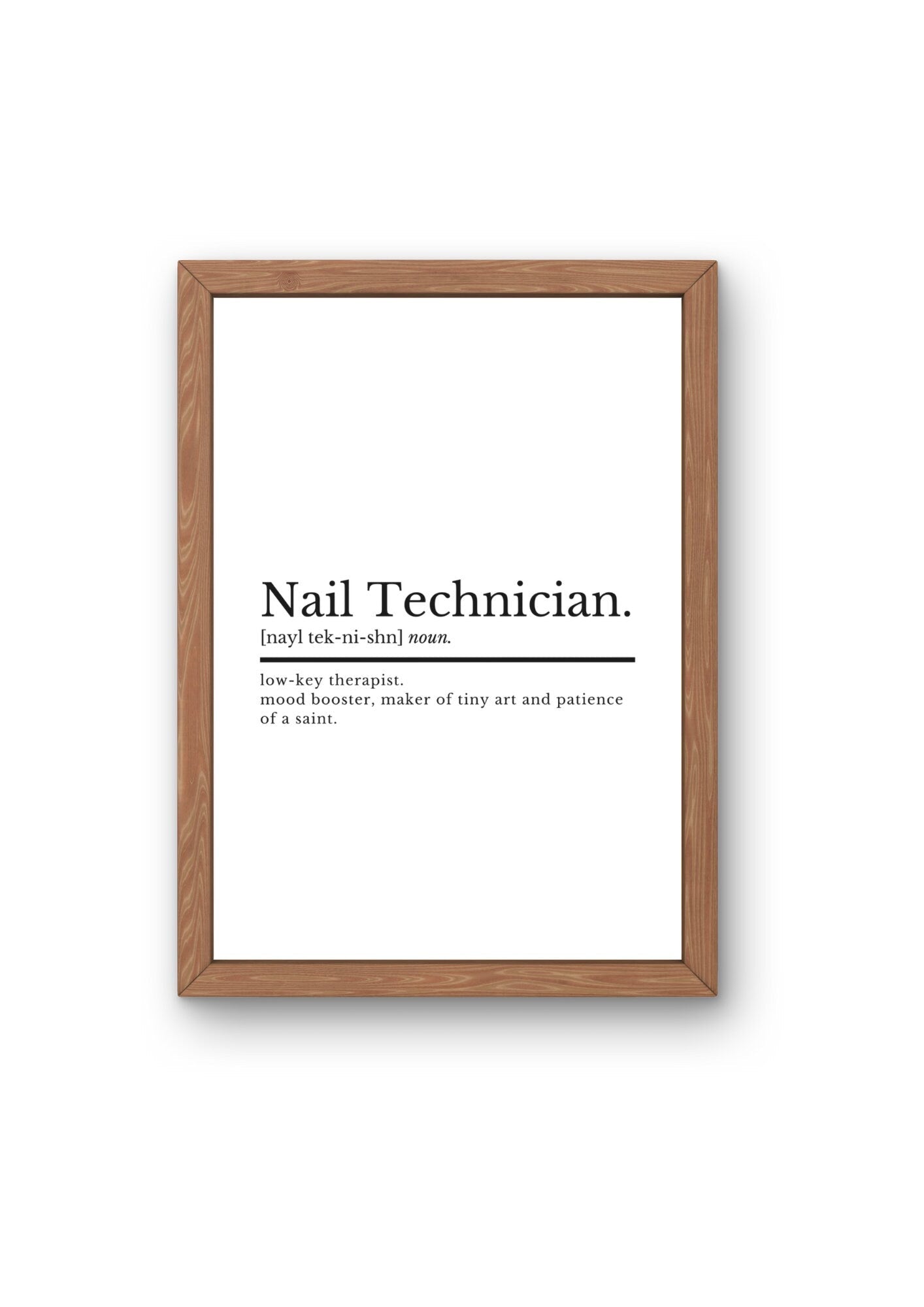 Nail Technician Definition Salon Print Decor | Nail Tech Gifts | Nail Room Decor | Beauty Gifts | Nail Tech Print | Gifts For Her - ProfessorPrintsUK - A2