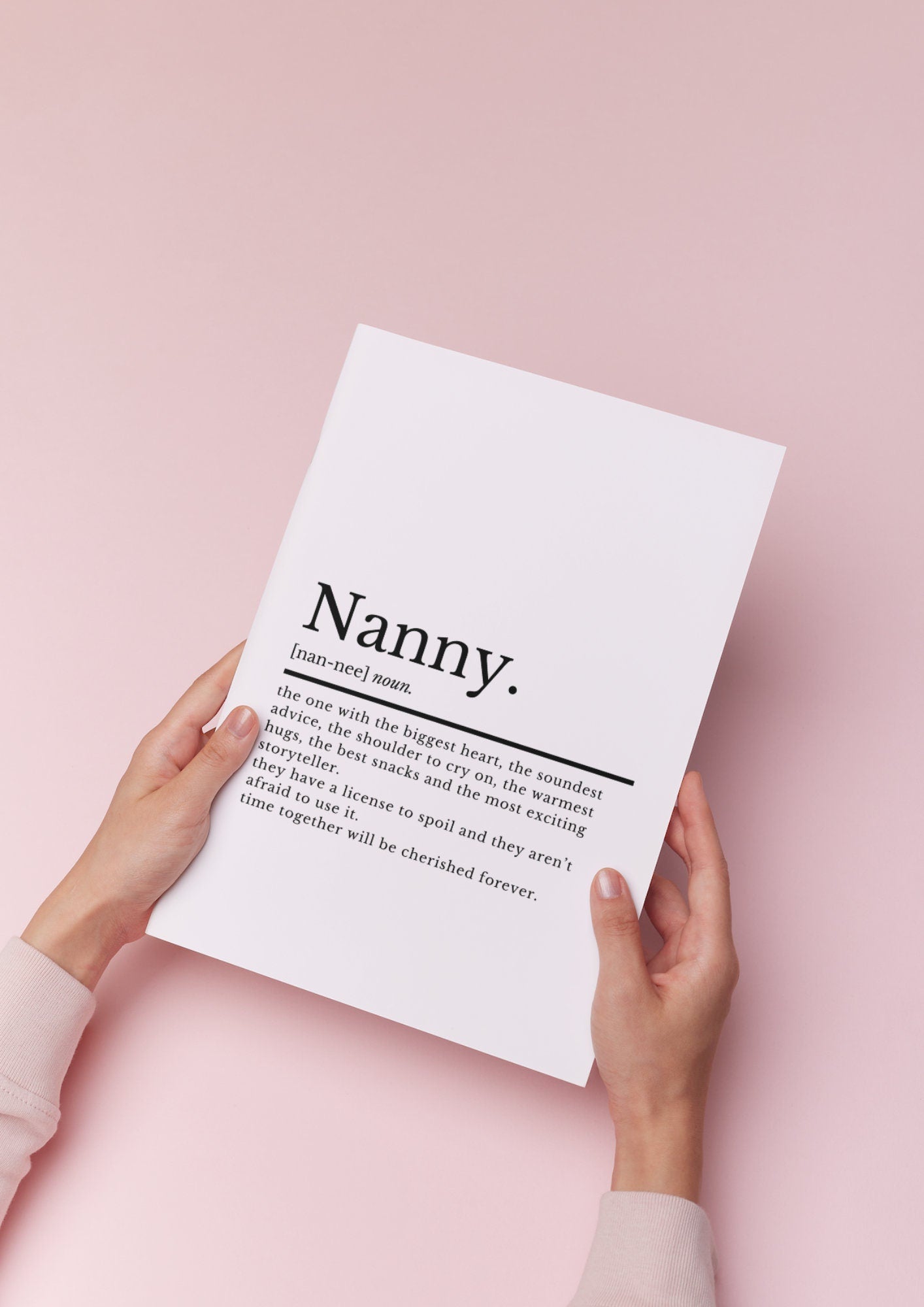 Nanny Gift | Nanny Definition | Gifts For Nanny | Gift For Granny | Nanny Gifts | Grandma Prints | Definition Print | Nanny Wall Prints - ProfessorPrintsUK - A1