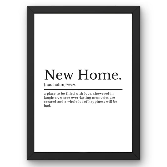 New Home Poster - ProfessorPrintsUK - A1