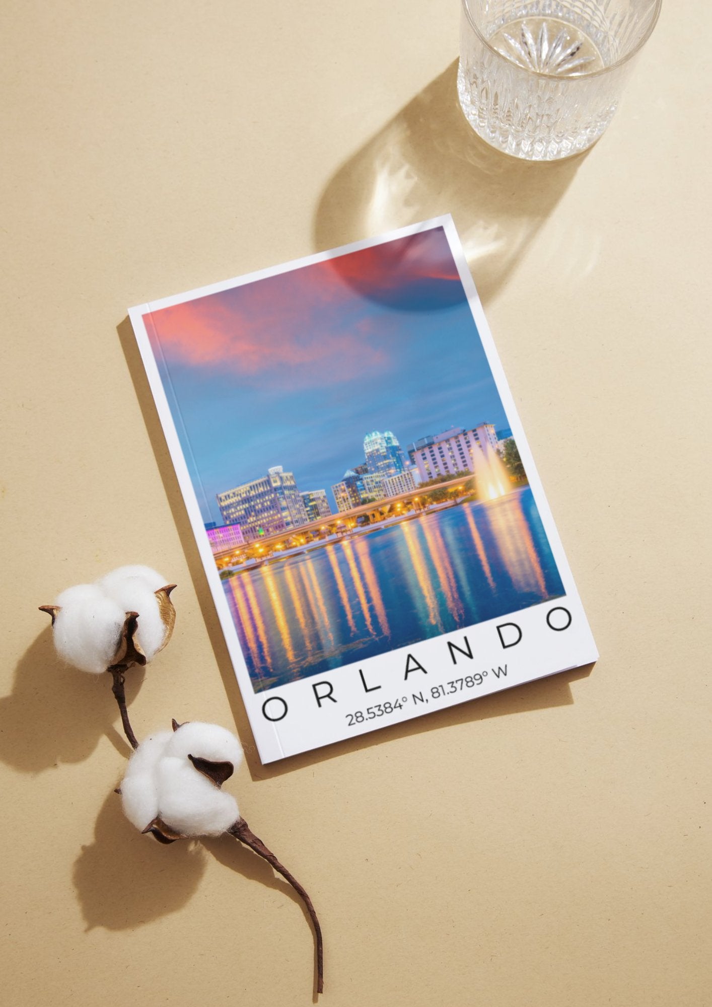 Orlando Coordinates Poster - ProfessorPrintsUK - A6