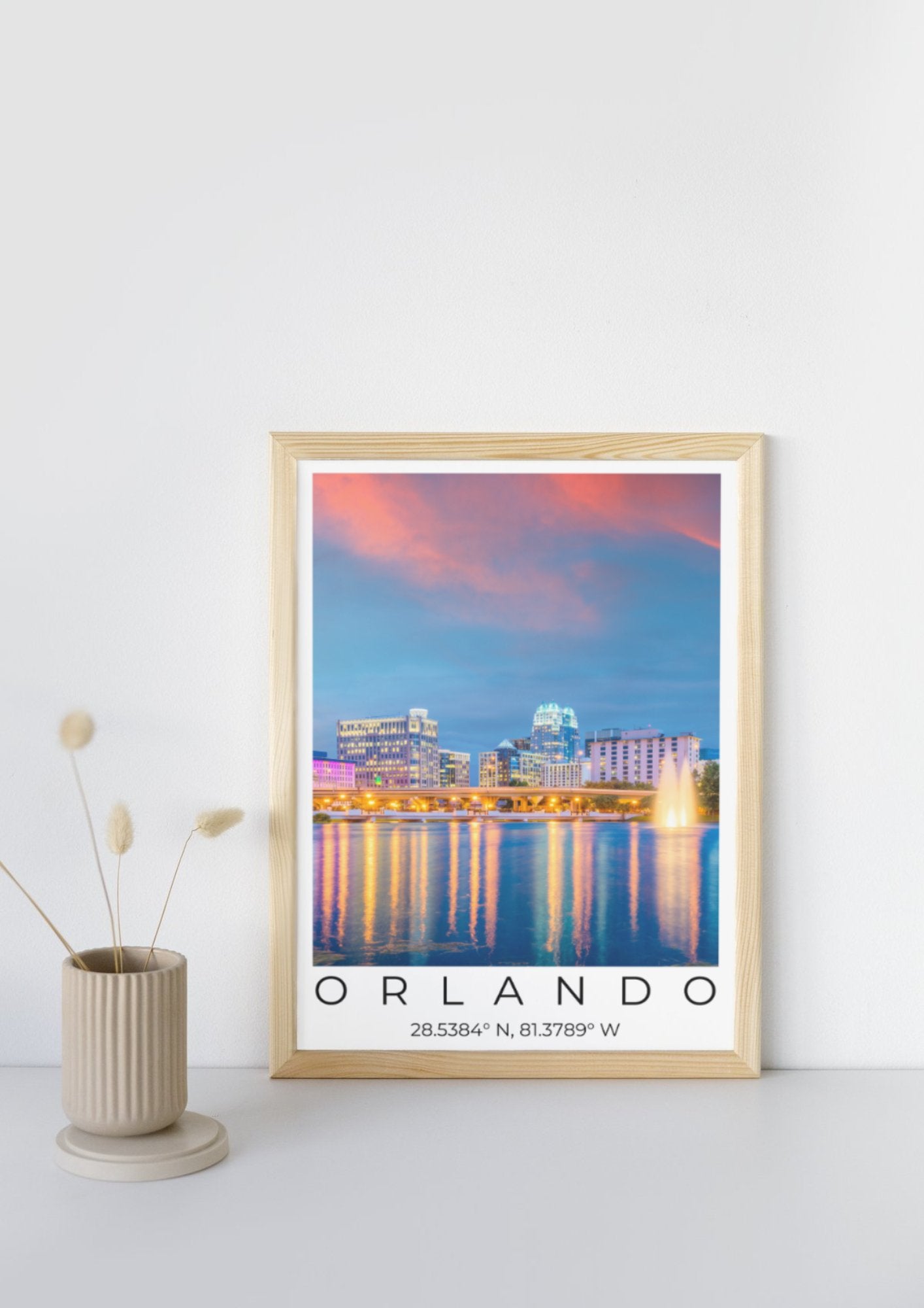 Orlando Coordinates Poster - ProfessorPrintsUK - A6