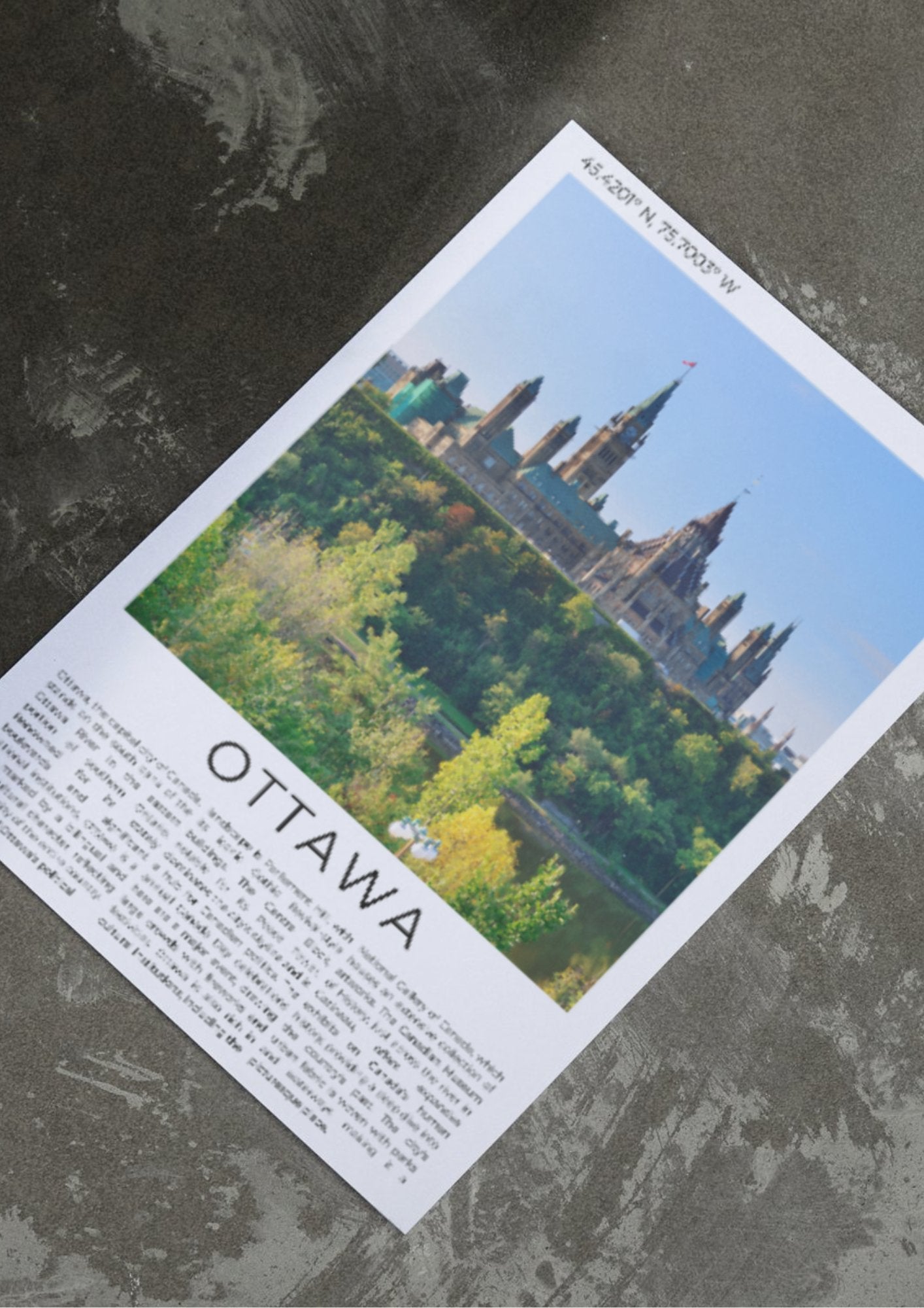 Ottawa: Capital of Canada - ProfessorPrintsUK - A6