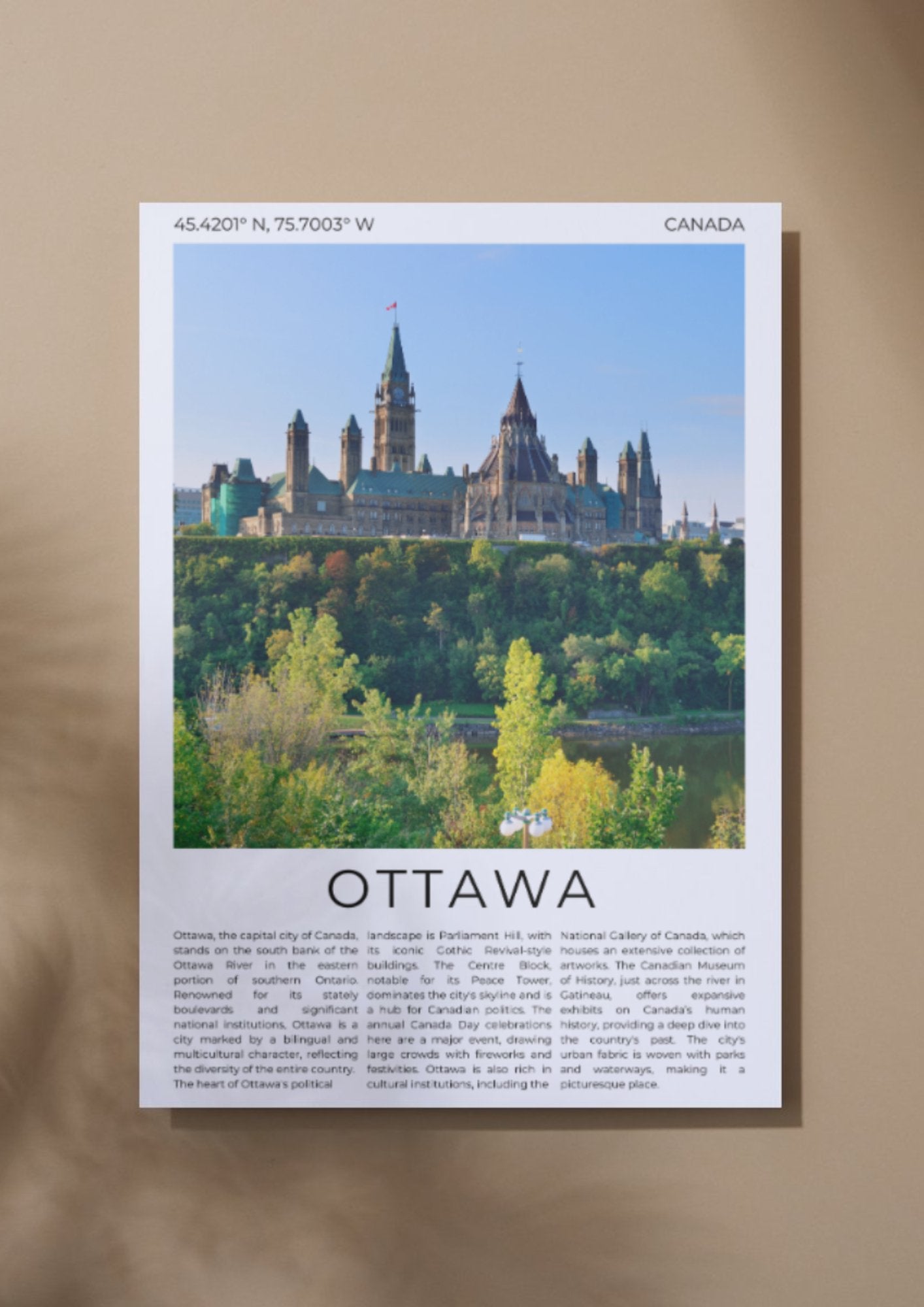 Ottawa: Capital of Canada - ProfessorPrintsUK - A6