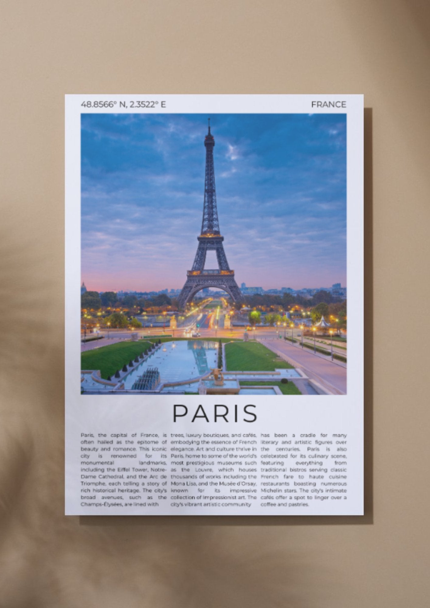 Paris: City of Light - ProfessorPrintsUK - A6