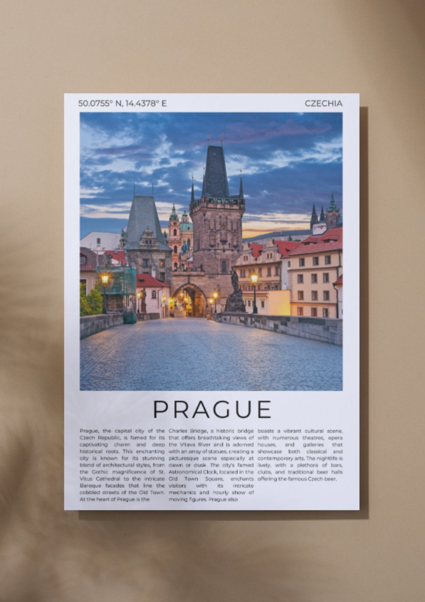 Prague: City of a Hundred Spires - ProfessorPrintsUK - A6