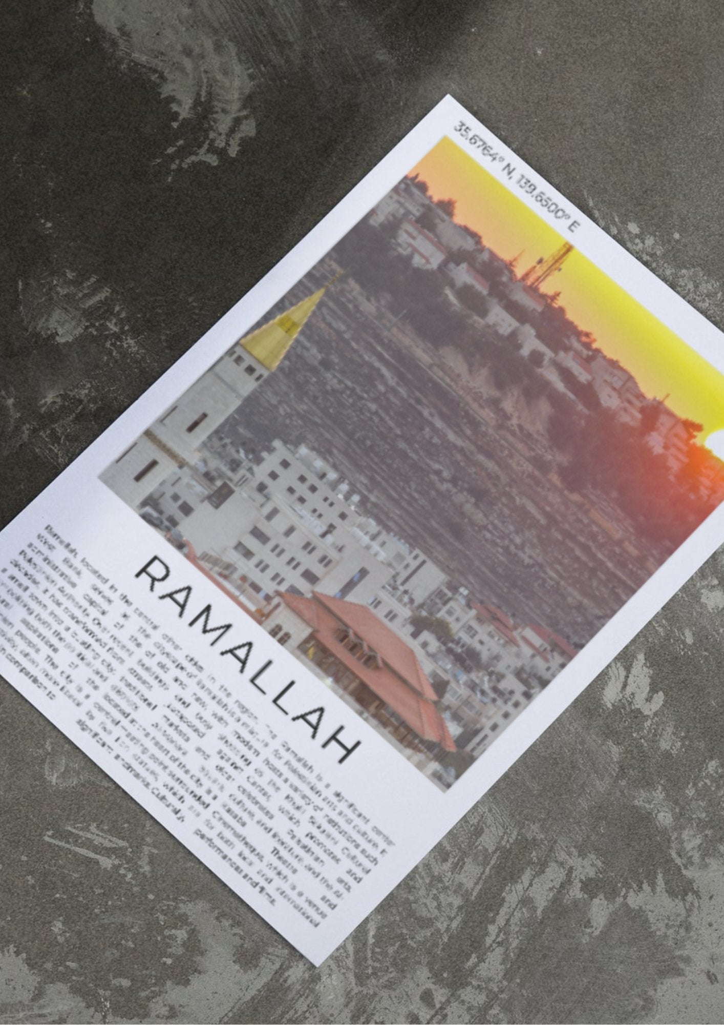 Ramallah: Cultural Heart of Palestine - ProfessorPrintsUK - A6