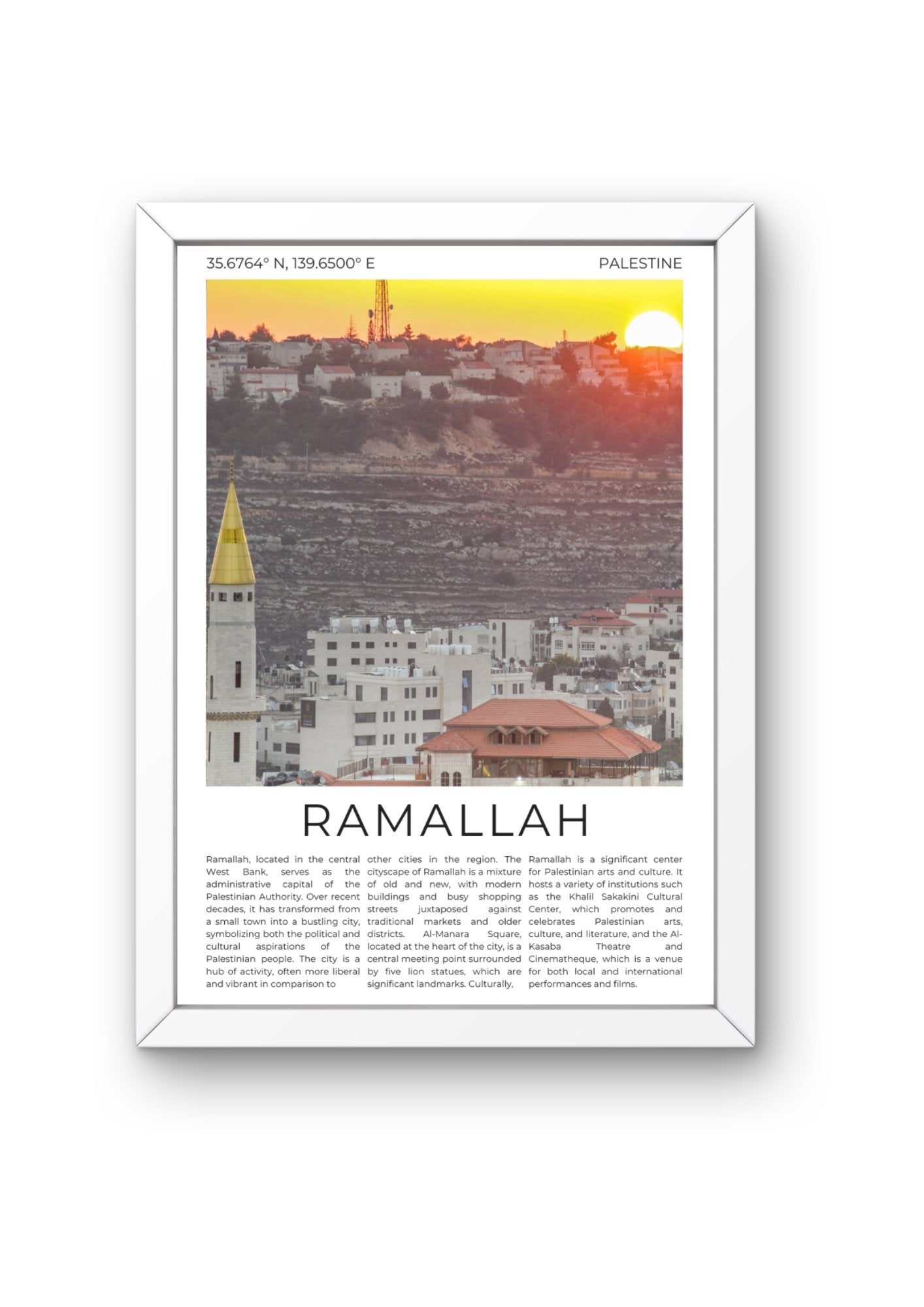 Ramallah: Cultural Heart of Palestine - ProfessorPrintsUK - A6