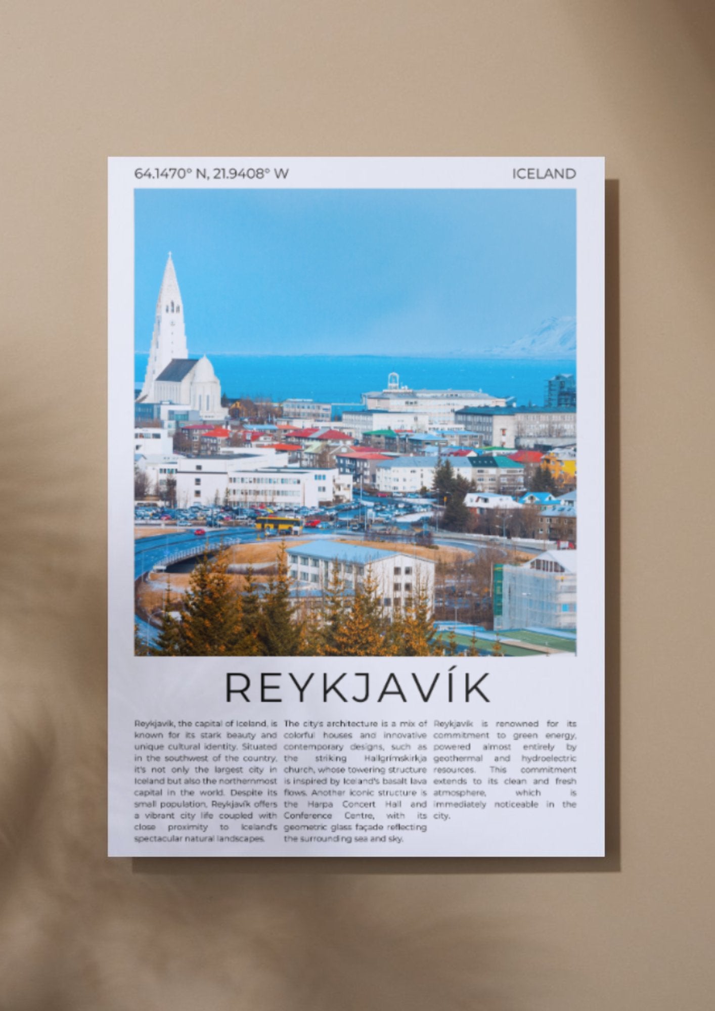 Reykjavik: Land of Fire and Ice - ProfessorPrintsUK - A6