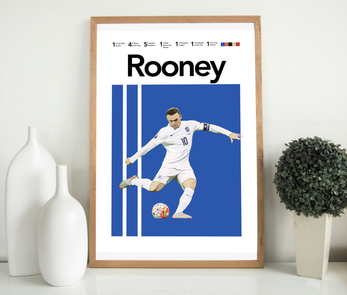 Rooney: England's Legendary Striker Poster - ProfessorPrintsUK - A6