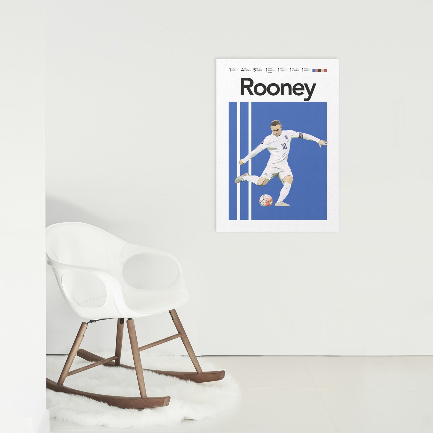 Rooney: England's Legendary Striker Poster - ProfessorPrintsUK - A6