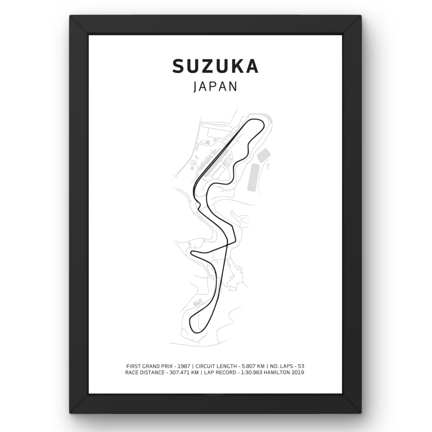 Suzuka - Japan - F1 Poster - ProfessorPrintsUK - Unframed