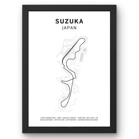 Suzuka - Japan - F1 Poster - ProfessorPrintsUK - Unframed