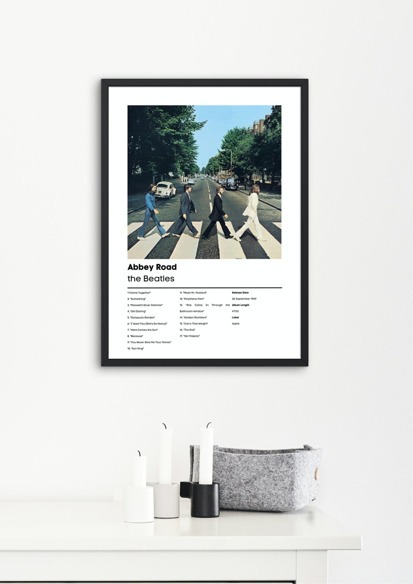 The Beatles, Abbey Road | The Beatles Music Gift | Abbey Road Birthday Gift | The Beatles Album Wall Art | The Beatles Poster - ProfessorPrintsUK - A1