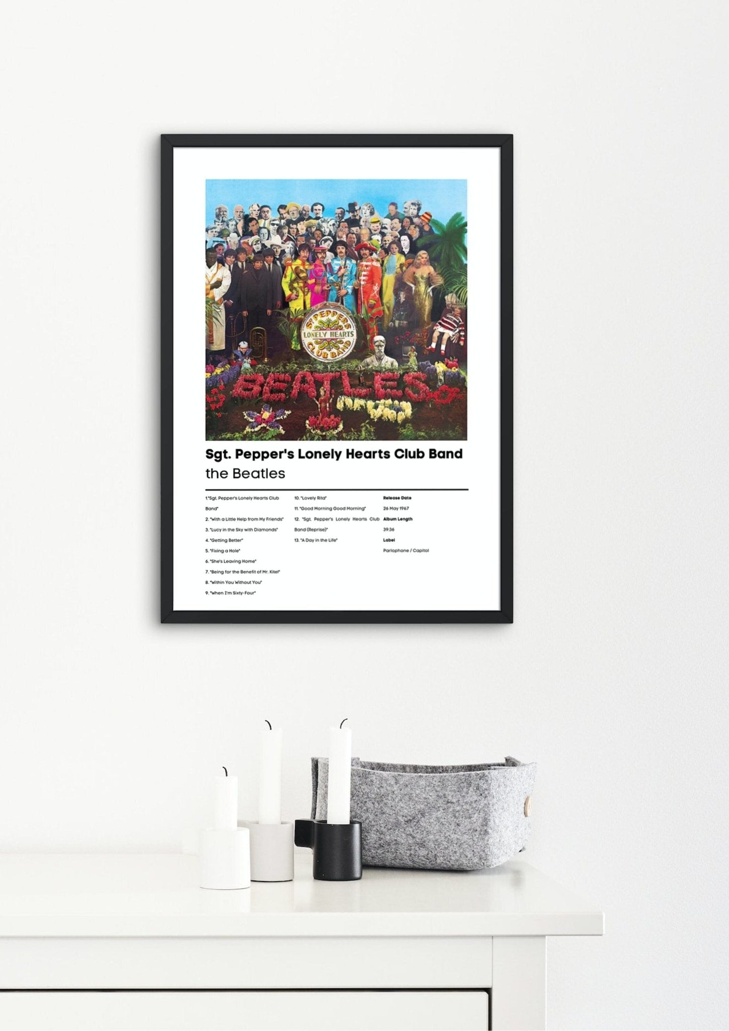 The Beatles, Sgt. Peppers Lonely Hearts | The Beatles Music Gift | Beatles Birthday Gift | The Beatles Album Wall Art | The Beatles Poster - ProfessorPrintsUK - A1