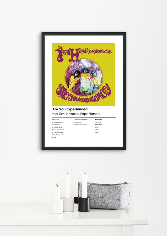 The Jimi Hendrix Experience, Are You Experienced | Music Gift | Birthday Gift | Jimi Hendrix Album Wall Art | Hendrix Poster - ProfessorPrintsUK - A1