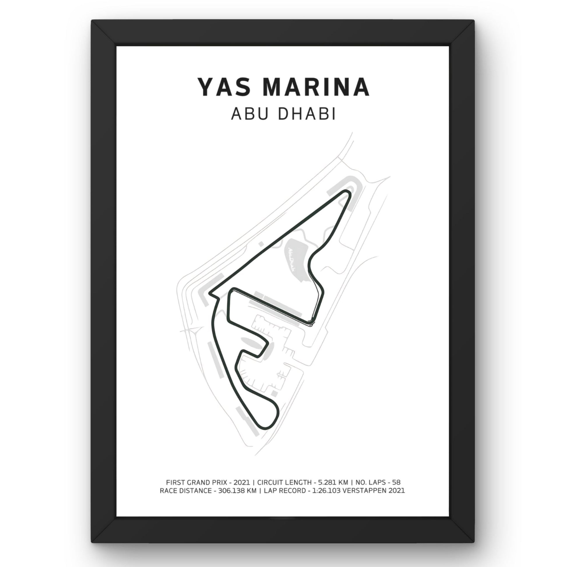 Yas Marina - Abu Dhabi - F1 Poster - ProfessorPrintsUK - Unframed